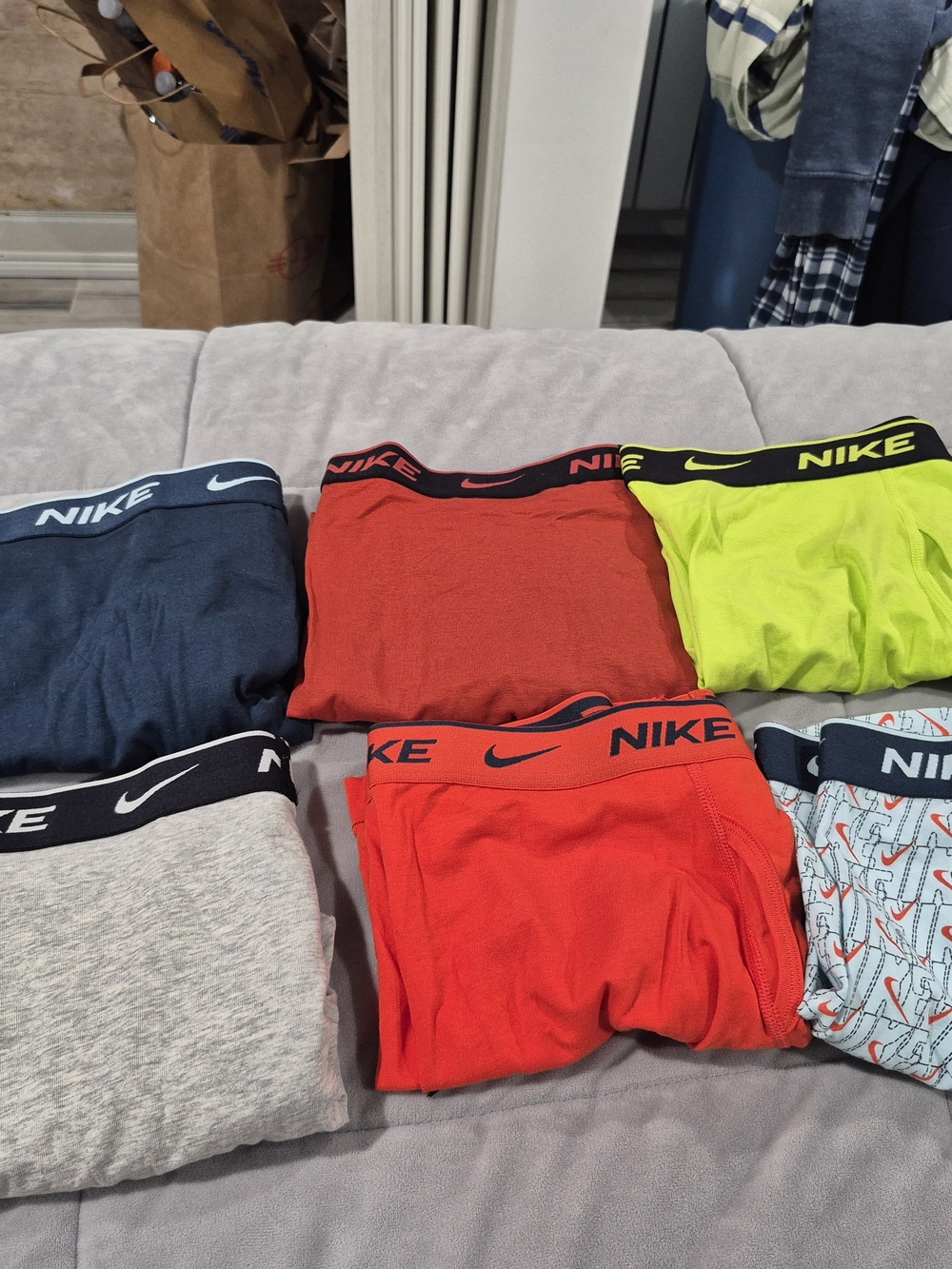 Nike Men’s Performance Boxer Briefs - Red, Neon Yellow, Navy, Gray